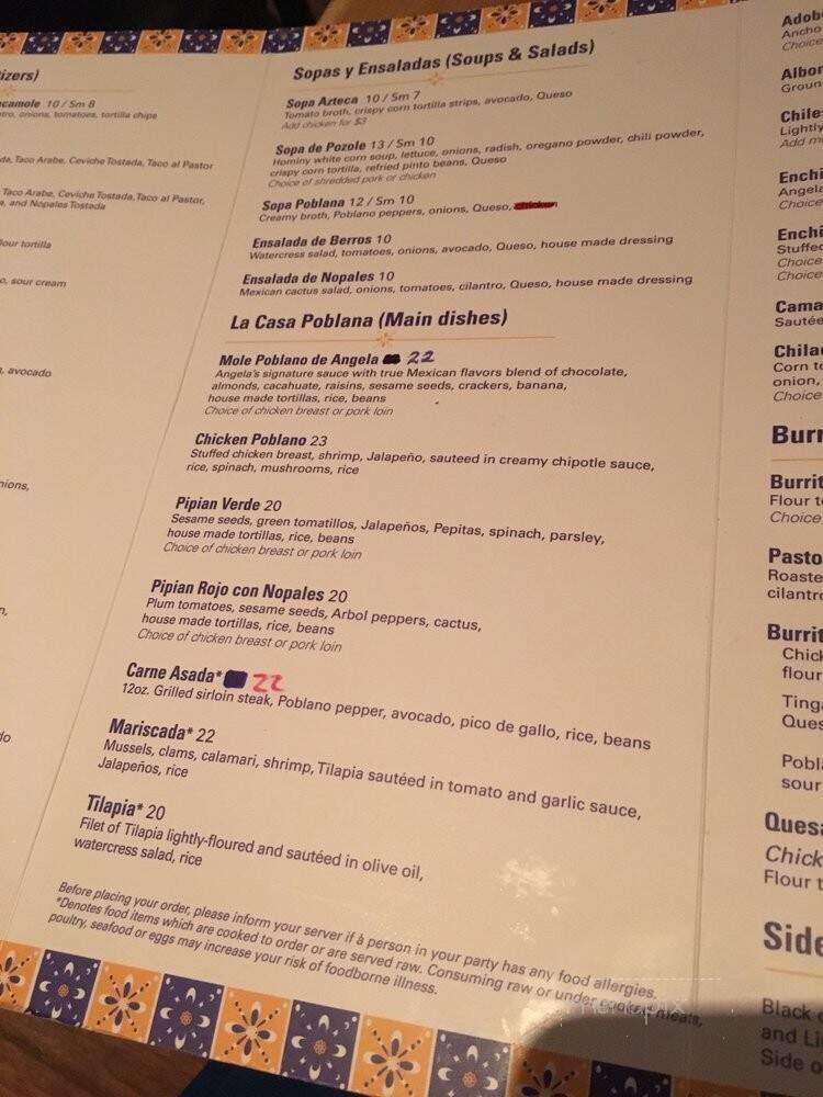 Angela's Cafe - East Boston, MA menu_pic