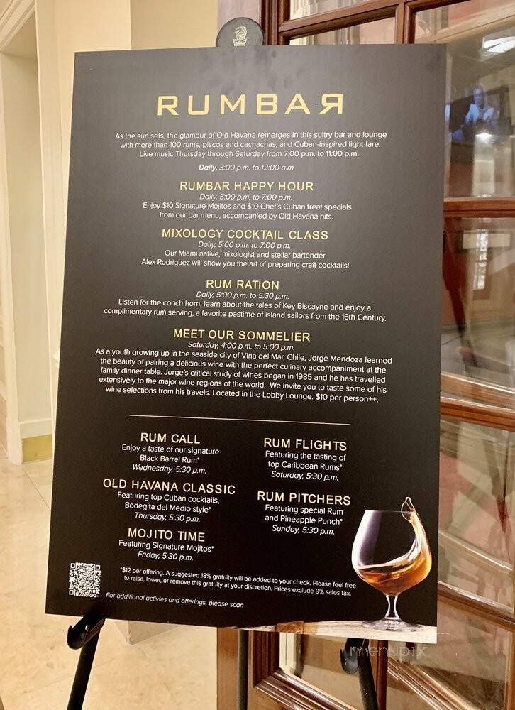 Ritz Carlton, Key Biscayne - Key Biscayne, FL menu_pic