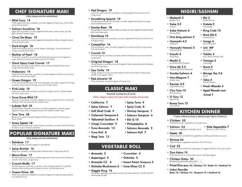 Sushi Badaya - Highland Park, IL menu_pic