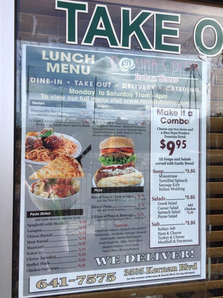 Dona Rossina Pizzaria - Tampa, FL menu_pic