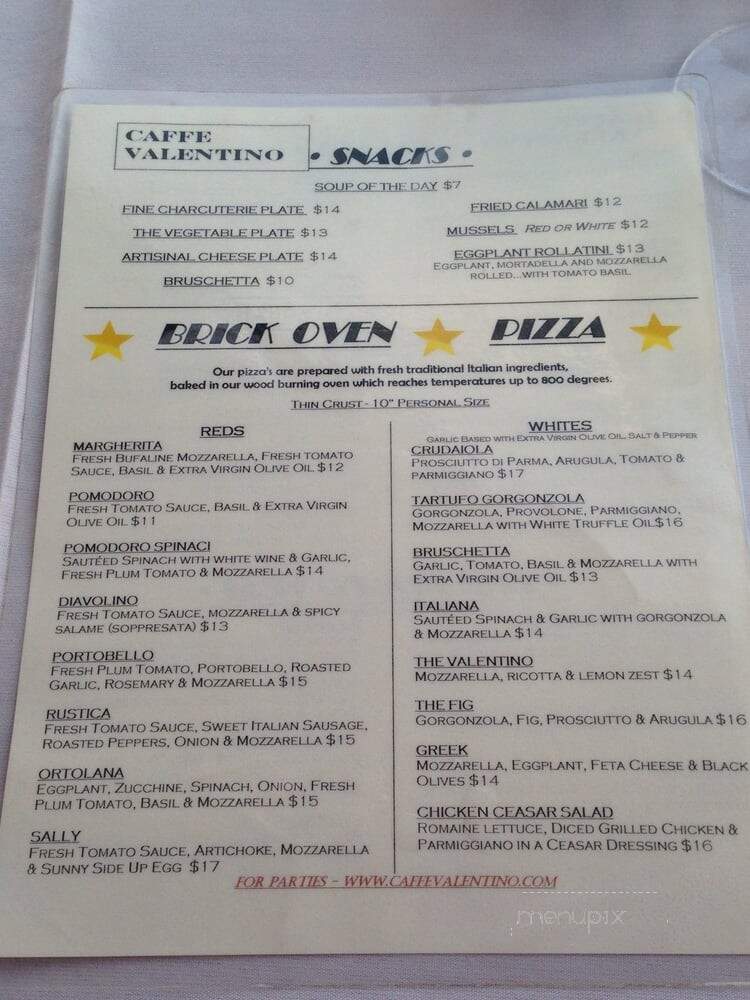 Caffe Valentino - Merchantville, NJ menu_pic