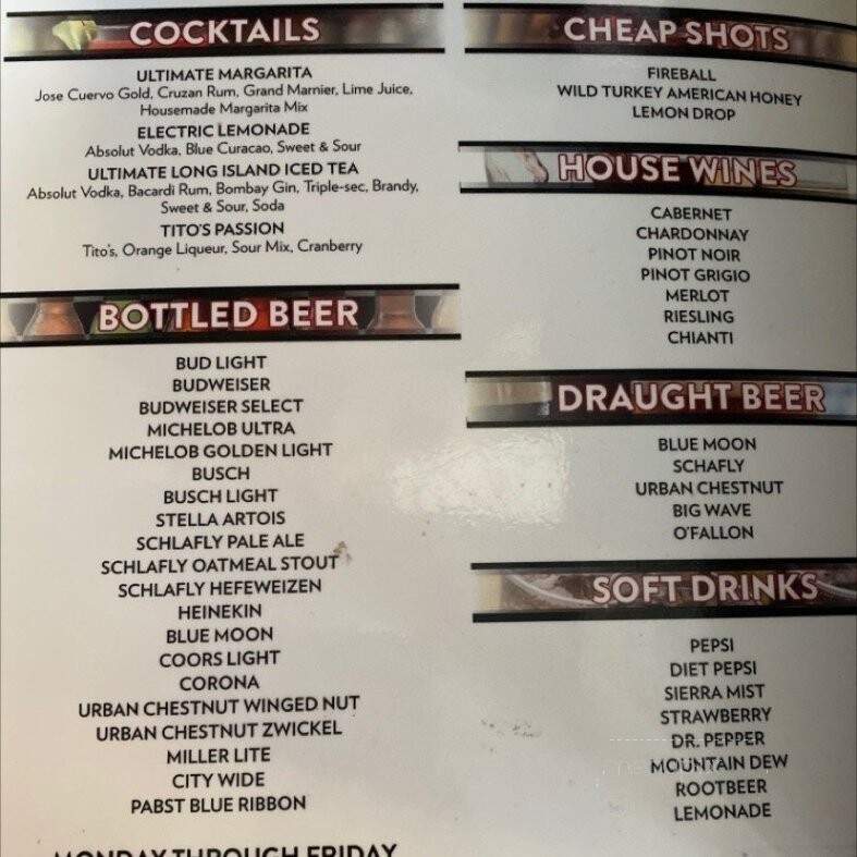 Bono's Pizzeria - Saint Louis, MO menu_pic