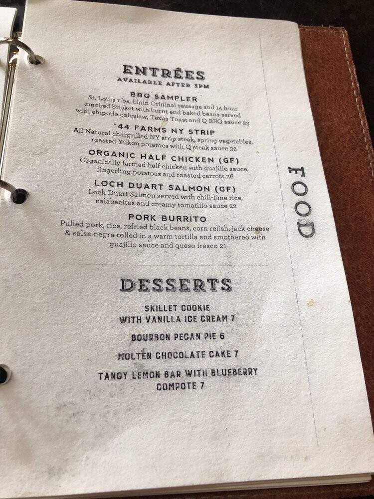 Q in the Hyatt Regency - San Antonio, TX menu_pic