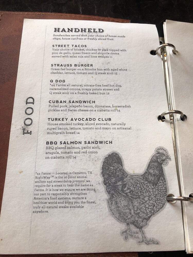Q in the Hyatt Regency - San Antonio, TX menu_pic