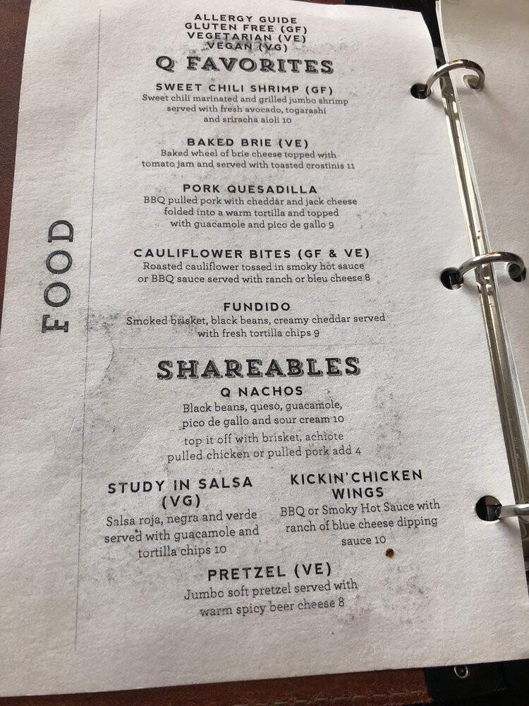 Q in the Hyatt Regency - San Antonio, TX menu_pic