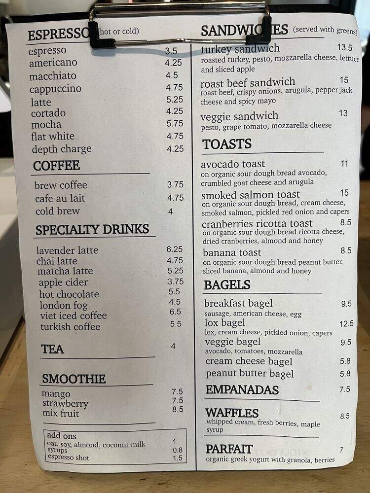 Royal Ground Coffee - San Francisco, CA menu_pic