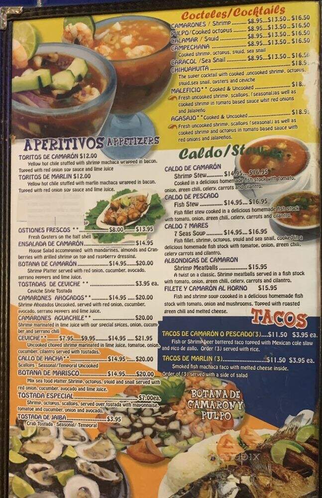 Mariscos Chihuahua - Tucson, AZ menu_pic