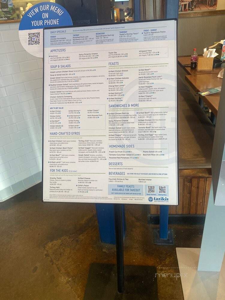Taziki's Mediterranean Cafe - Birmingham, AL menu_pic