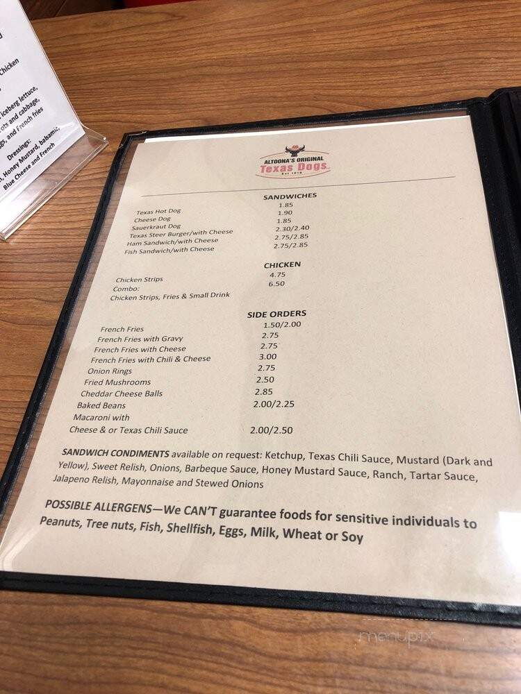 Texas Hotdogs of Altoona - Altoona, PA menu_pic
