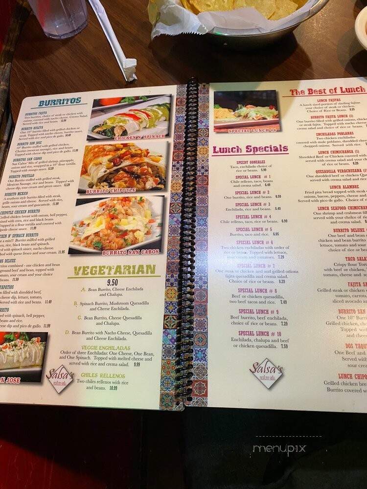 Salsa's Mexican Resturant - Mishawaka, IN menu_pic