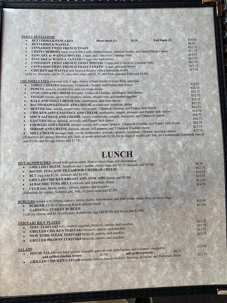 Coffee Mill & Bakery - Oakland, CA menu_pic