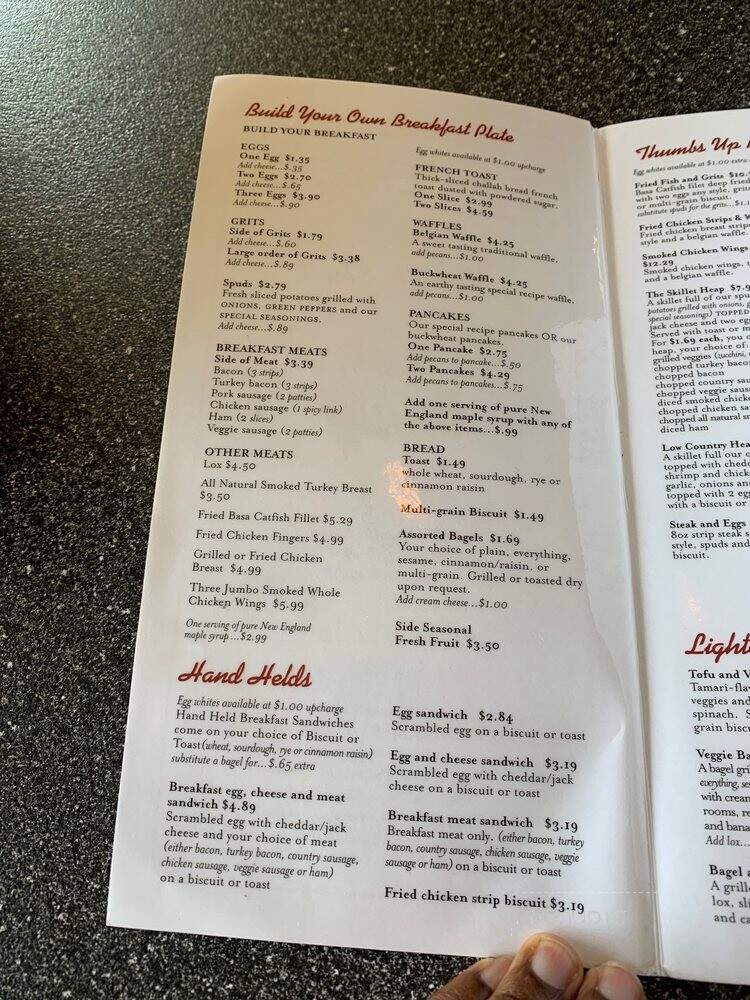 Thumbs Up Diner - Atlanta, GA menu_pic