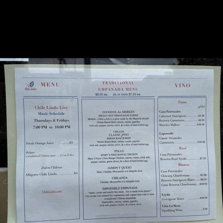 Chile Lindo - San Francisco, CA menu_pic