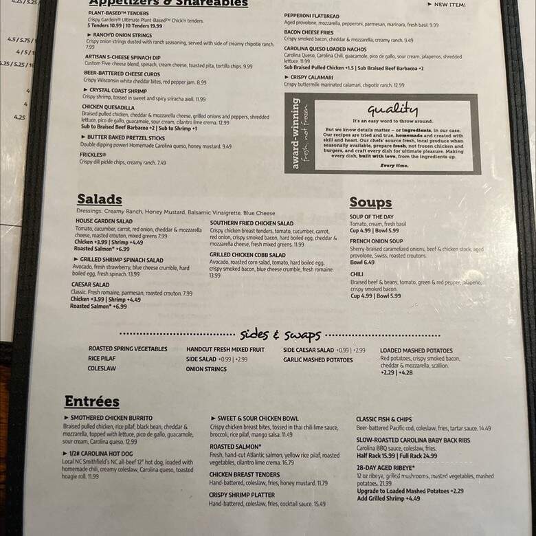 Carolina Ale House - Boynton Beach, FL menu_pic