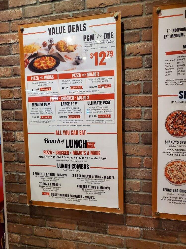 Shakey's Pizza Restaurant - Norwalk, CA menu_pic