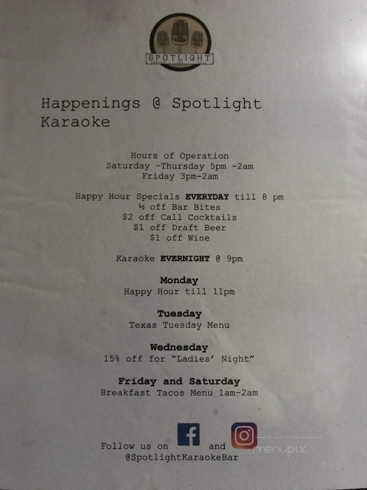 Spotlight Karaoke - Cedar Park, TX