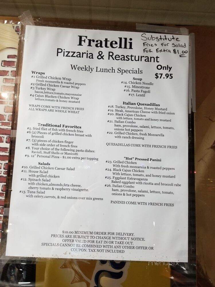 Fratelli Pizzeria Restaurant - Staten Island, NY