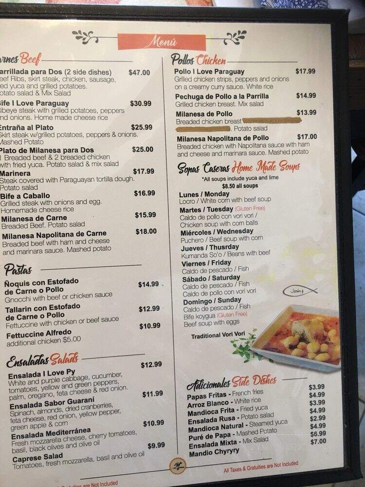 I Love Py - Sunnyside, NY menu_pic