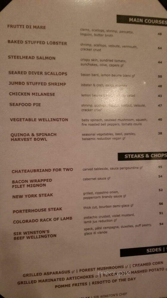Sir Winston's - Long Beach, CA menu_pic