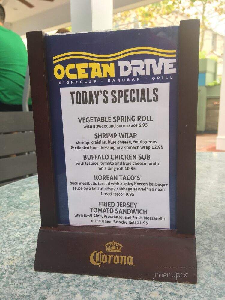 Ocean Drive Bar & Restaurant - Sea Isle City, NJ menu_pic