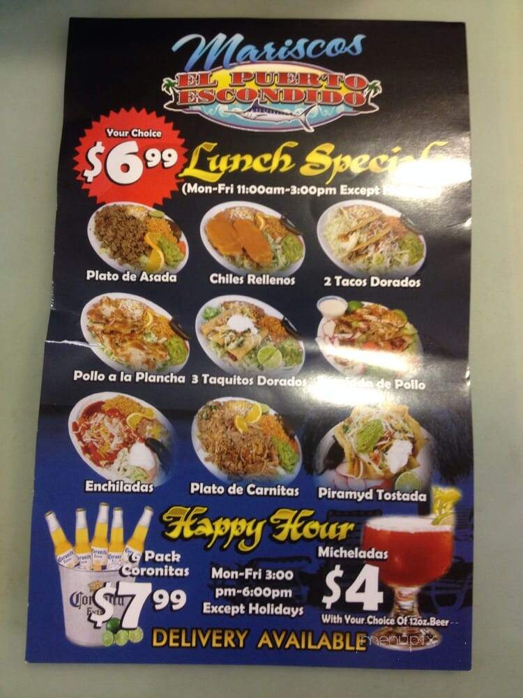 El Puerto Escondido - Inglewood, CA menu_pic