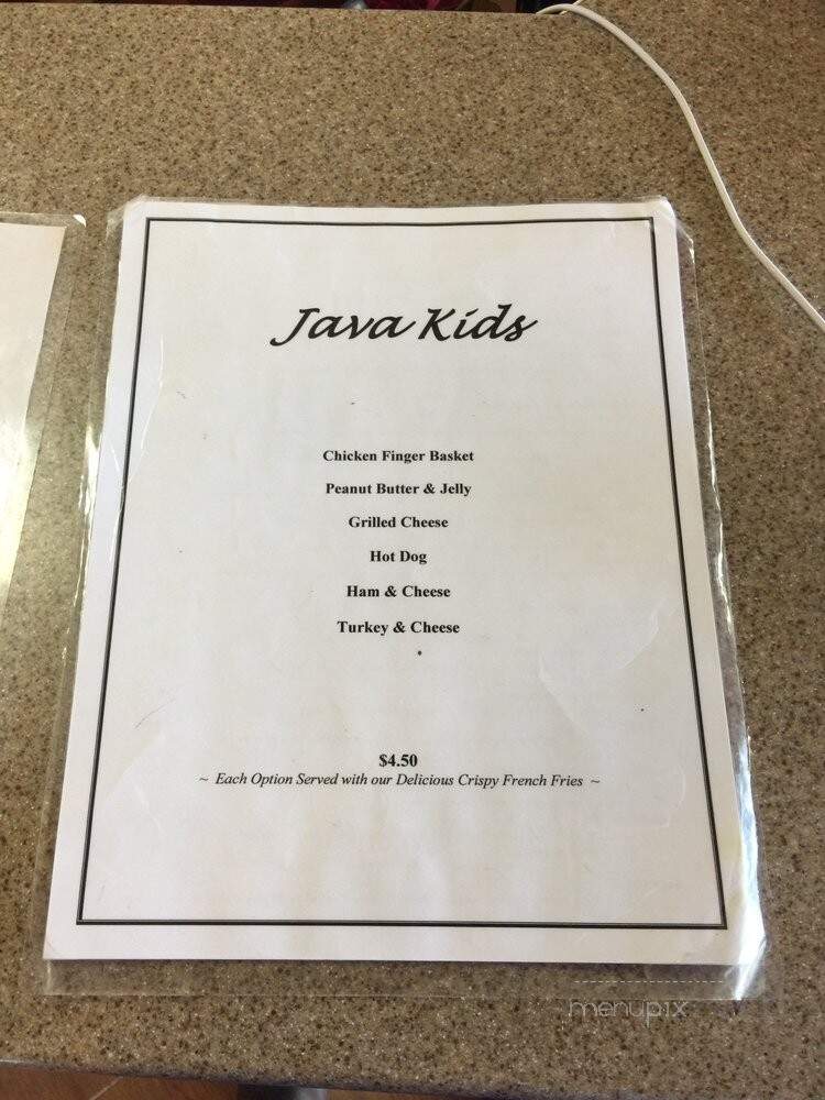 Java Station - Toccoa, GA menu_pic