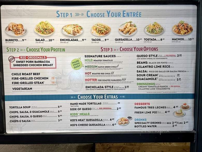Cafe Rio - Las Vegas, NV menu_pic