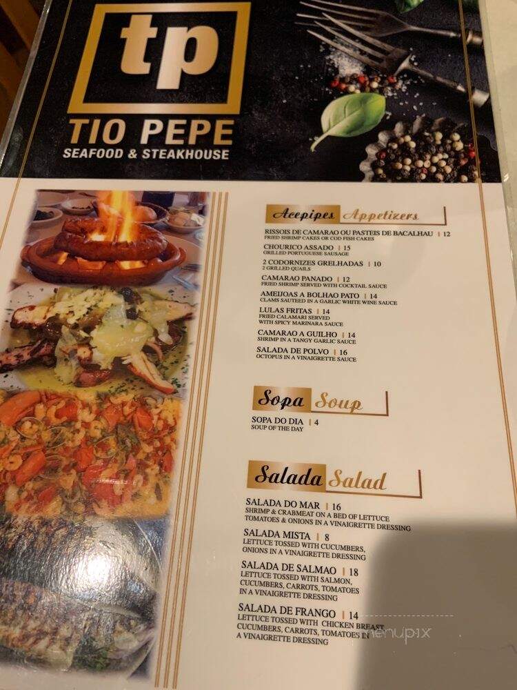 Cafe Restaurant Tio Pepe II - Philadelphia, PA menu_pic