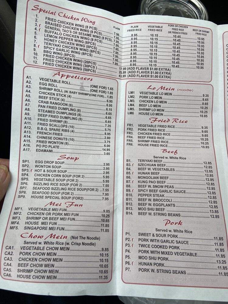 China Cafe - Duluth, GA menu_pic