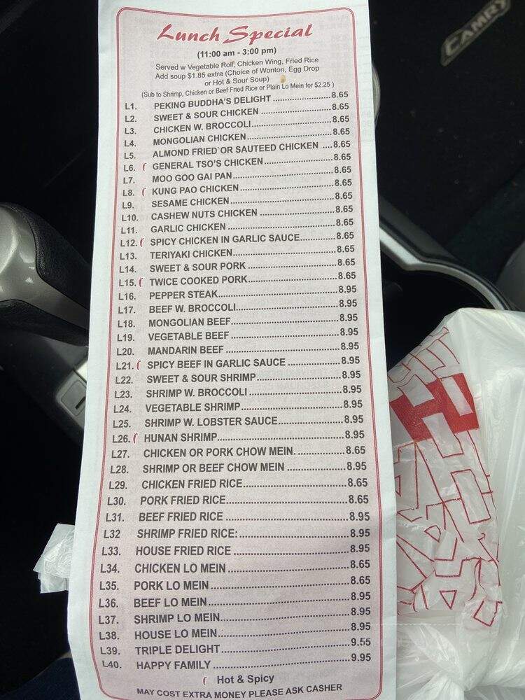 China Cafe - Duluth, GA menu_pic