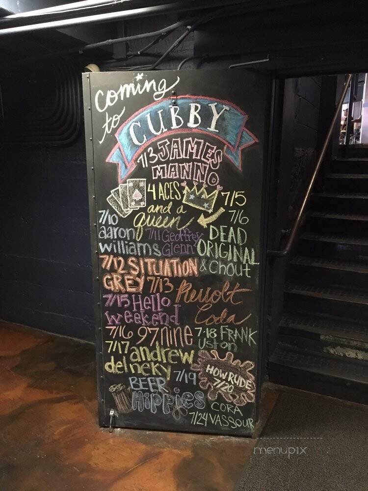 Cubby Bear Lounge - Chicago, IL menu_pic