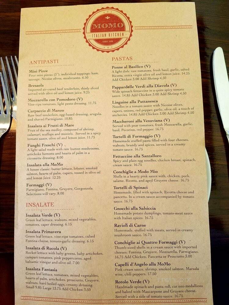 Momo's Italian Specialties Pasta Express - Dallas, TX menu_pic