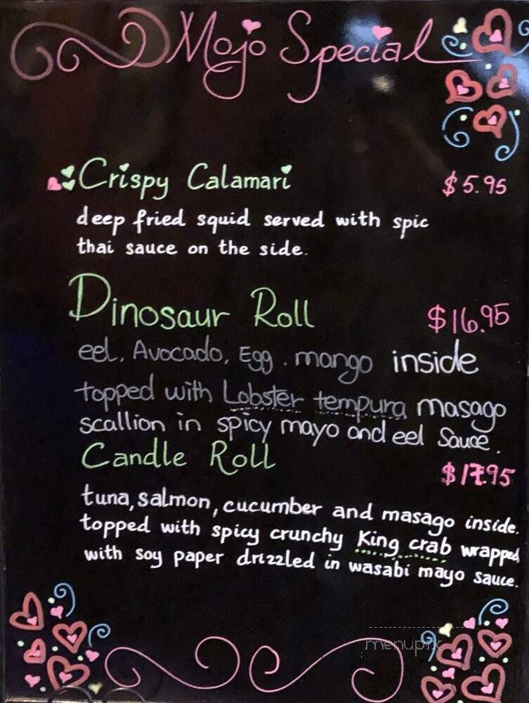Mojo Asian Cusine & Sushi Bar - Lititz, PA menu_pic