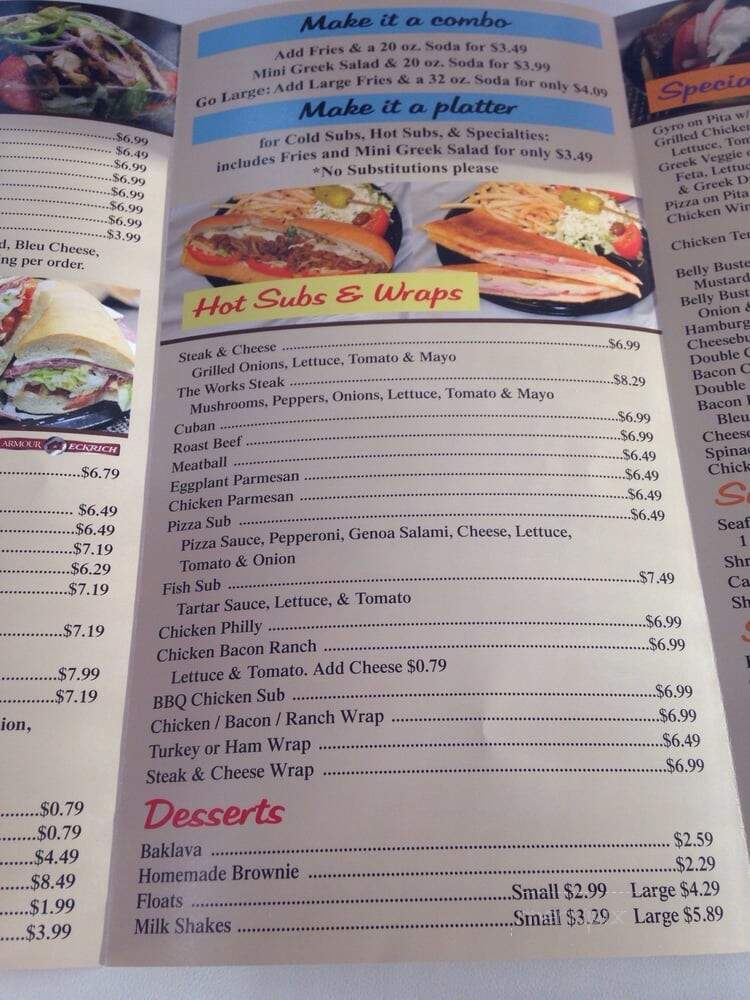 Seminole Subs & Gyros - Clearwater, FL menu_pic