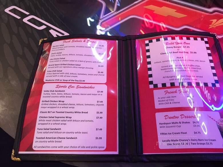 Corvette Cafe - Bowling Green, KY menu_pic