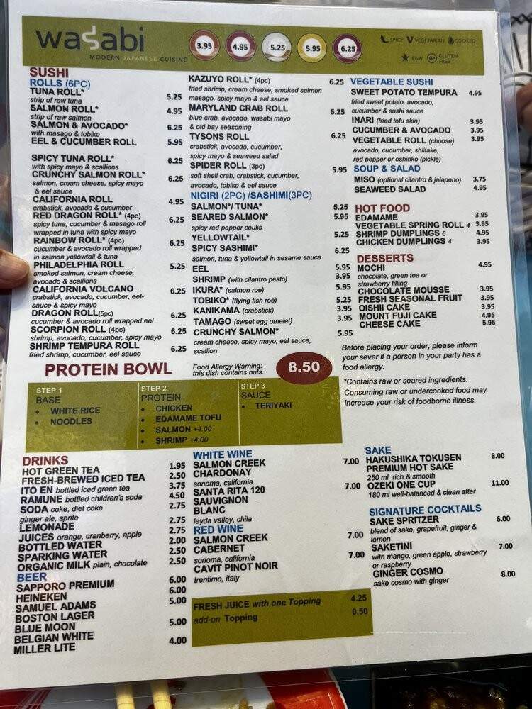 Wasabi To Go - McLean, VA menu_pic