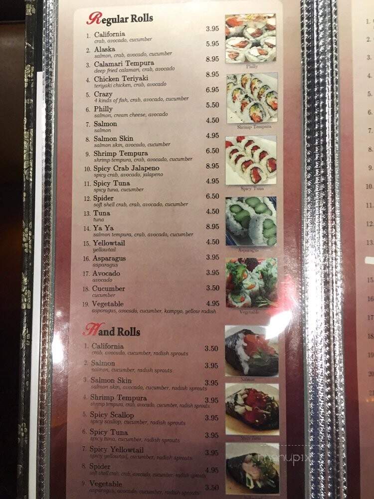 Tsuruya Sushi - San Diego, CA menu_pic
