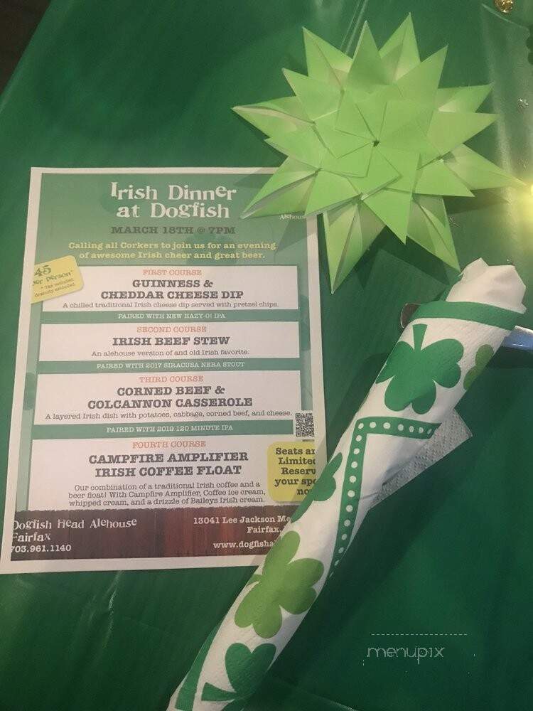Dogfish Head Alehouse - Fairfax, VA menu_pic