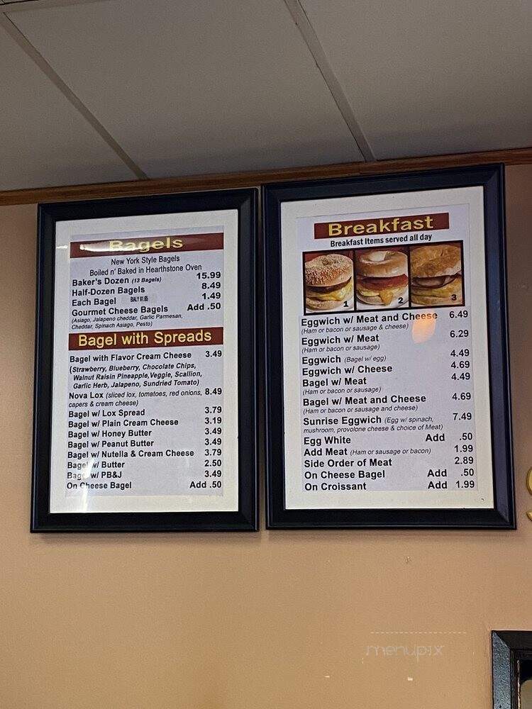 Sunrise Bagels - Concord, CA menu_pic