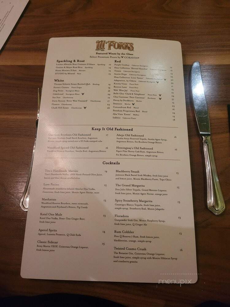 III Forks Steakhouse - Jacksonville, FL menu_pic