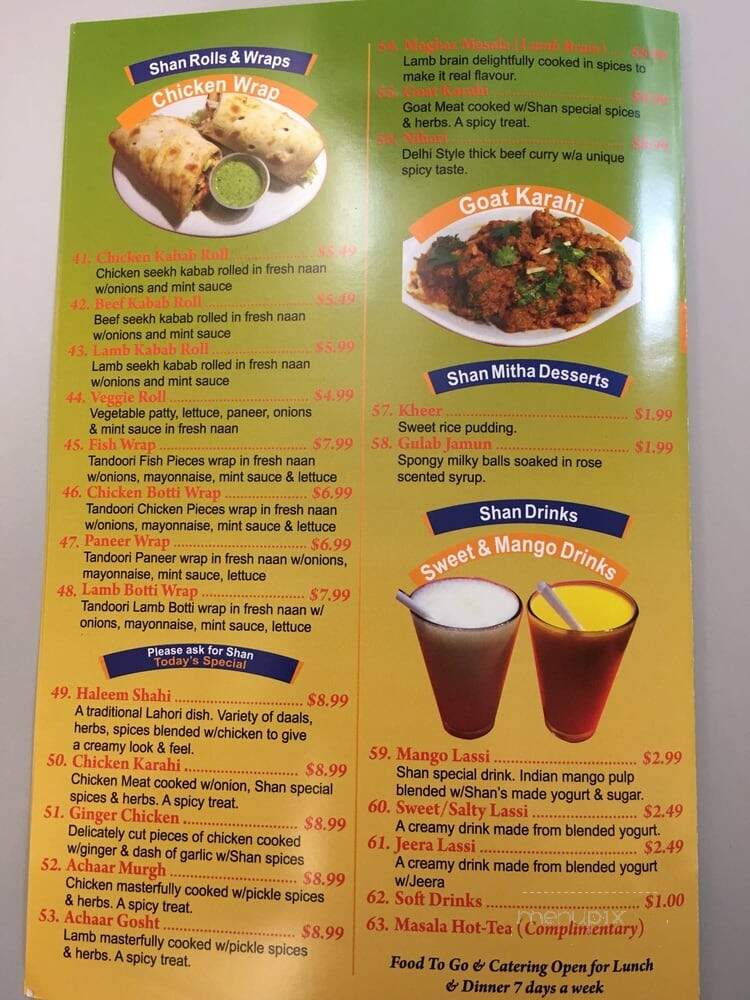 Shan - Santa Clara, CA menu_pic