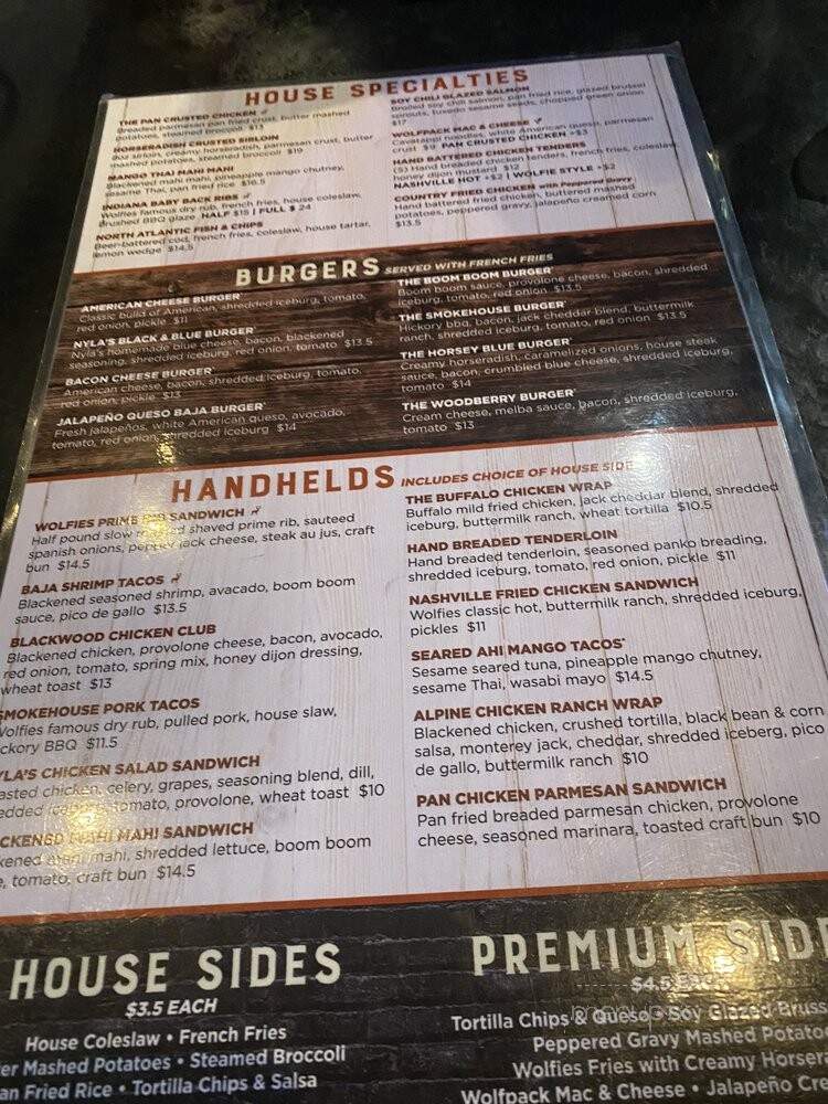 Chumleys - Lafayette, IN menu_pic