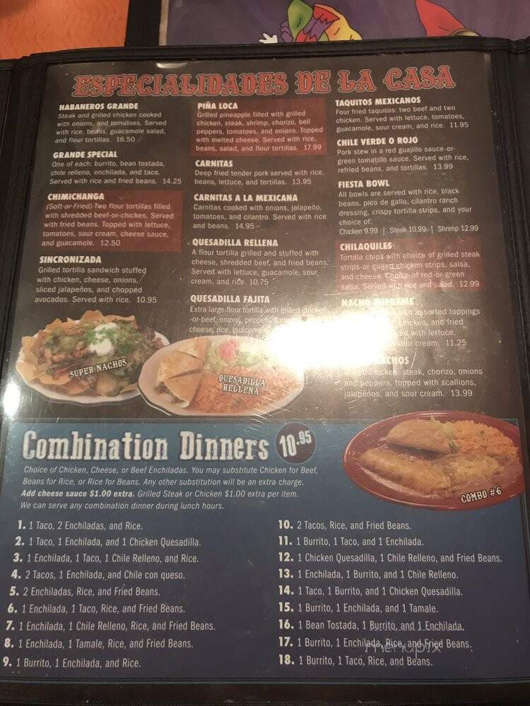 Habaneros Mexican Grill - Oviedo, FL menu_pic