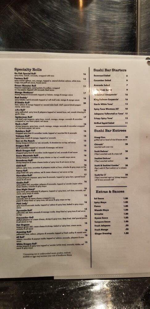Go Fish - Denver, CO menu_pic