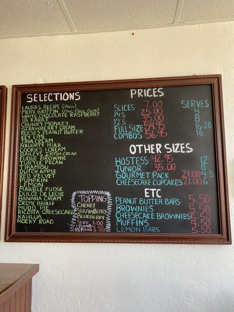 Incredible Cheesecake Company - San Diego, CA menu_pic
