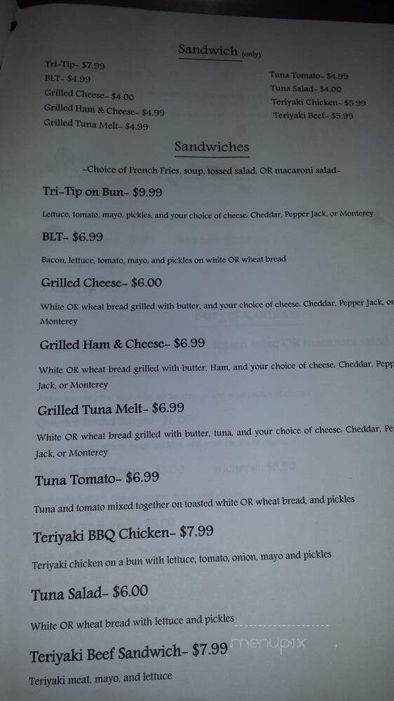 Gold Canyon Sub Shop - Dayton, NV menu_pic
