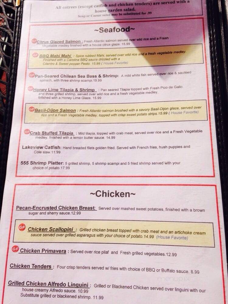 Lakeview Restaurant - Somerset, KY menu_pic