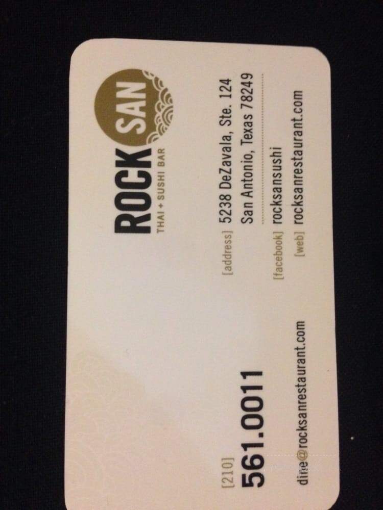 Rocksan - San Antonio, TX menu_pic