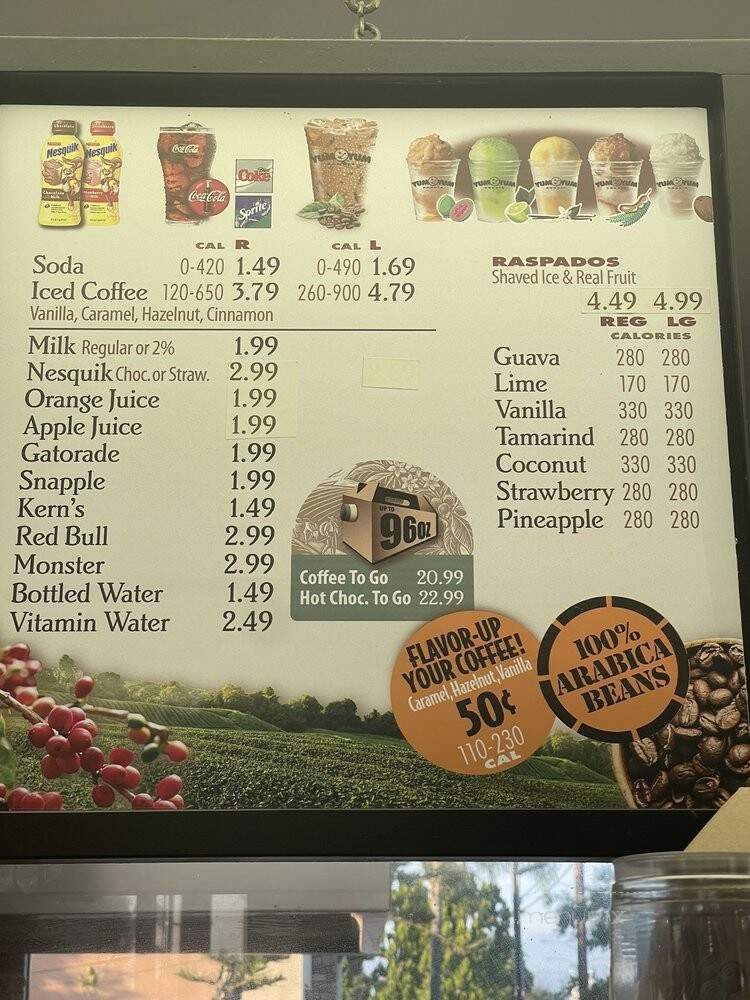 Yum Yum Donuts - Baldwin Park, CA menu_pic