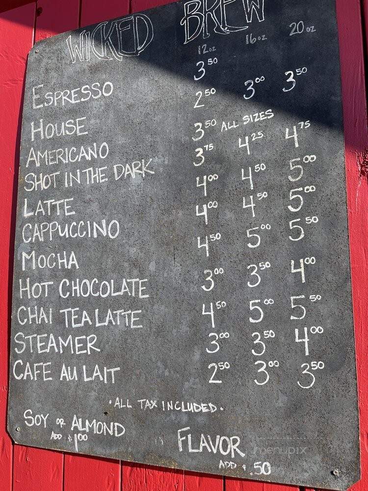 Wicked Brew - Moab, UT menu_pic